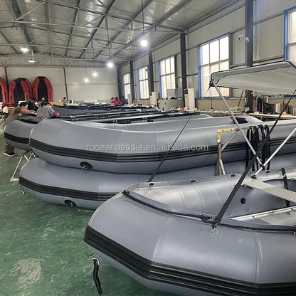 Best Seller 3.6m 4m 5m 6m Inflatable Foldable Fishing Custom PVC Air Deck Aluminum Floor Rowing Rubber Boat for Sale