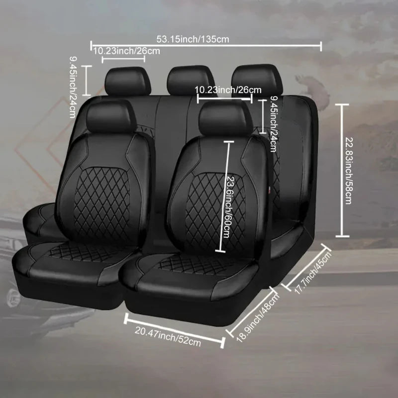 Universal PU Leather Car Seat Cover Auto Seat Cushion Cover Leather Automotive Interior Luxury Car Seat Covers