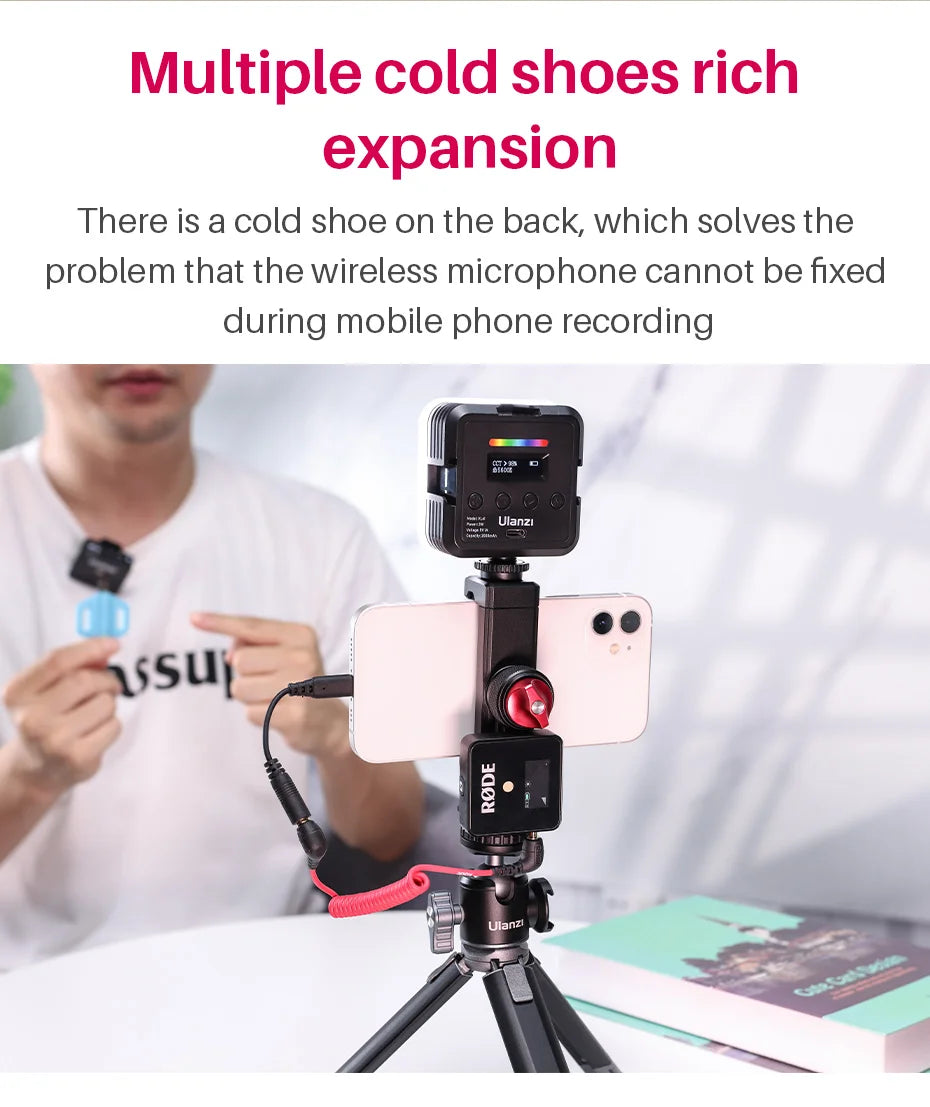 Nouveau support de téléphone en métal Ulanzi ST-27 avec griffe porte-accessoires Arca, fixation rotative à 360°, compatible iPhone et smartphones Android.