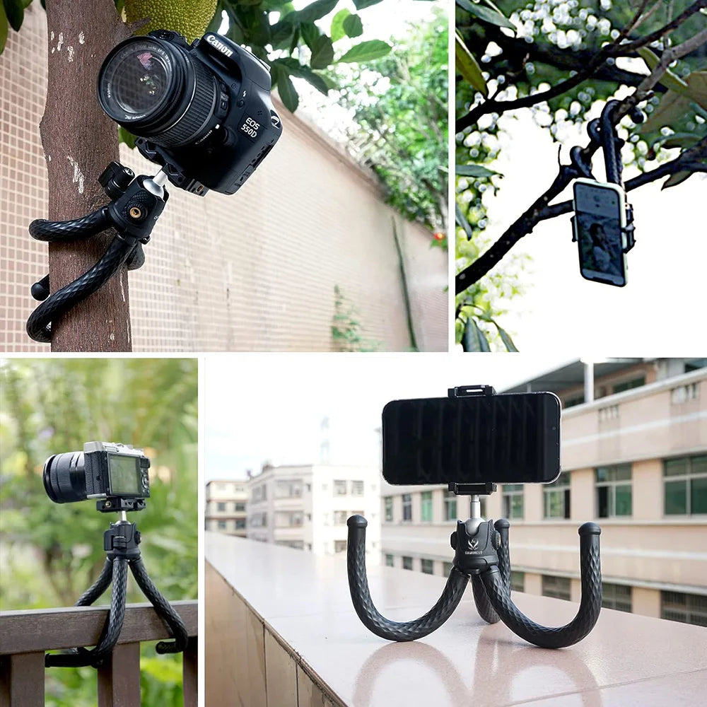 Waterproof and Anti-Crack Phone Tripod Stand Portable Travel Tripod for Live Streaming Vlogging Video Phone Holder