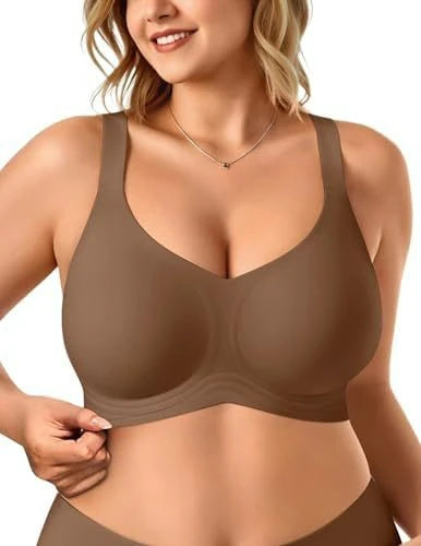 Women s No Bulge Bra Wireless Seamless Wide Straps for Large Bust