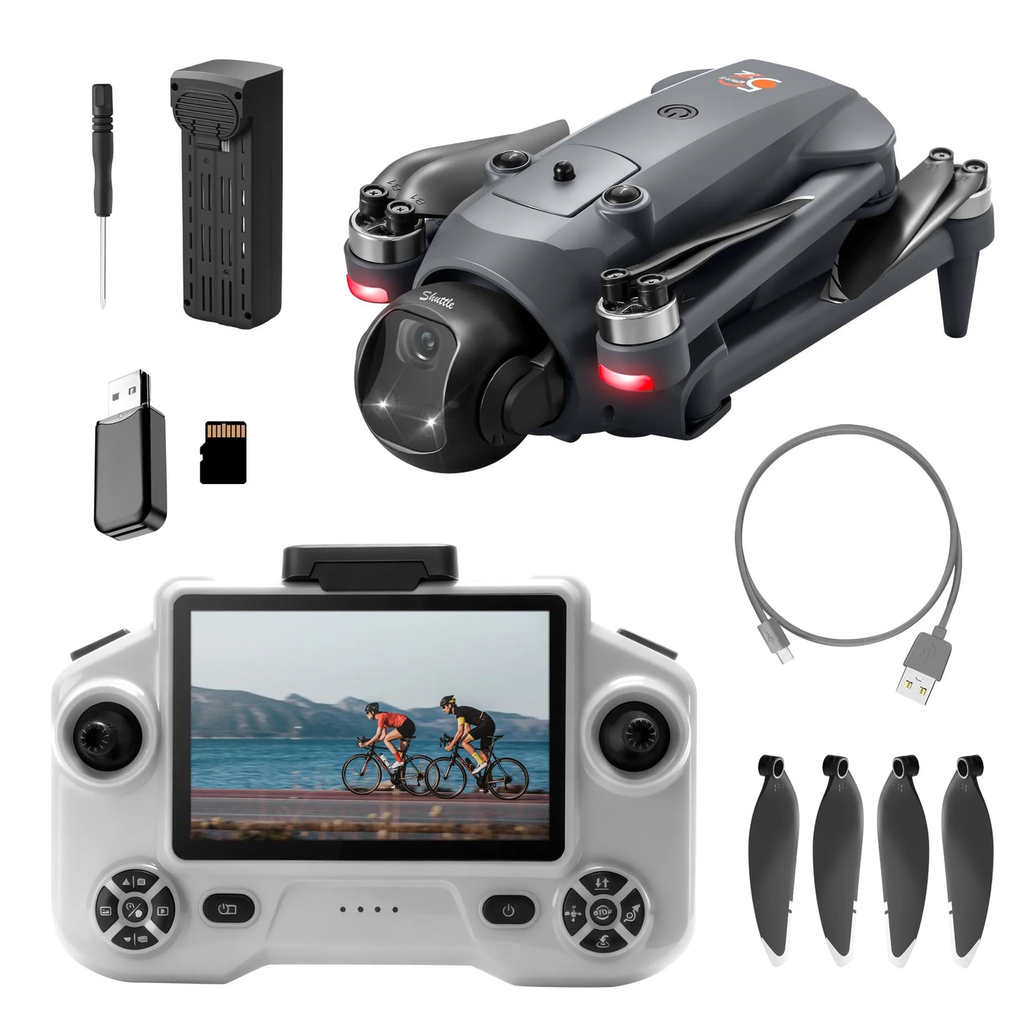 Drone GPS pliable YL059 avec caméra HD FPV, quadricoptère radiocommandé longue portée pour adultes, idéal pour la photographie aérienne en extérieur.