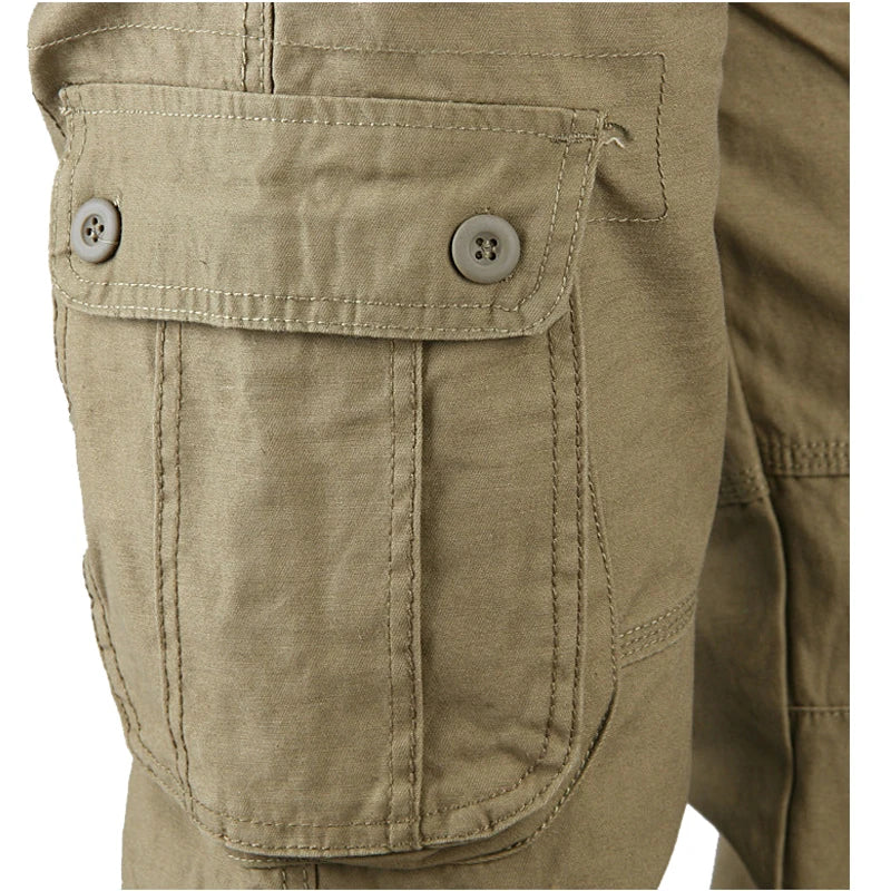 Men's Joggers Baggy Cargo Pants Casual Multi Pockets Military Tactical Pants Male Outerwear Army Straight Slacks Long Trousers
