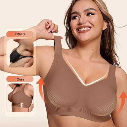 Plus Size Seamless Bra Wireless Anti Sagging Daily Full Coverage