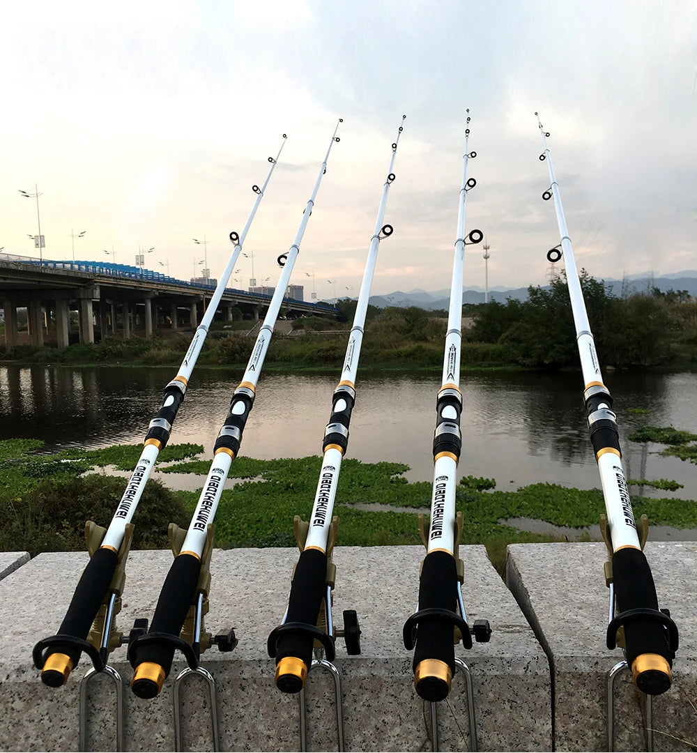 YOUME 2.1M -3.6M Carp Fishing Rod Feeder Hard FRP Carbon Fiber Telescopic Fishing Rod Fishing Pole