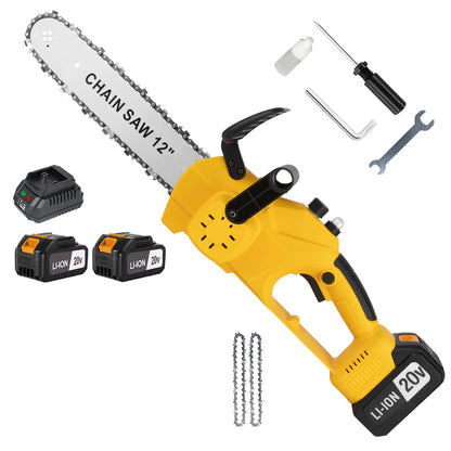 12 Inch 20V Professional Cordless Chain Saw DIY Industrial Grade for Wood Cutting Customizable Battery Source