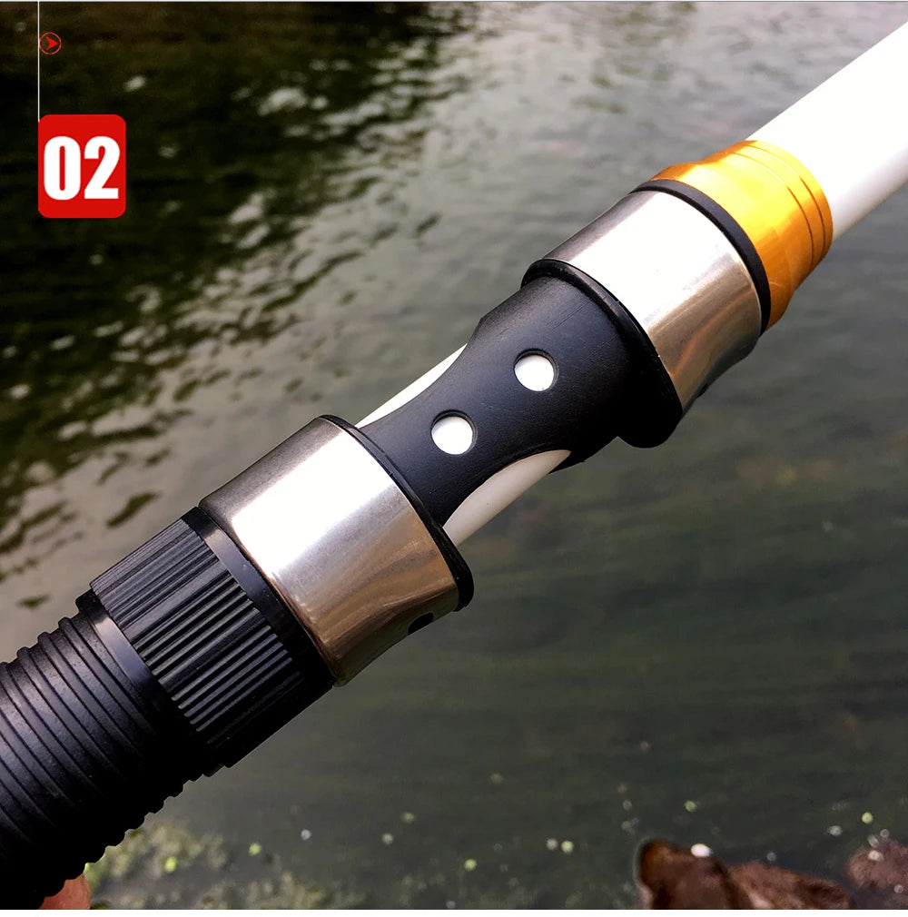 YOUME 2.1M -3.6M Carp Fishing Rod Feeder Hard FRP Carbon Fiber Telescopic Fishing Rod Fishing Pole