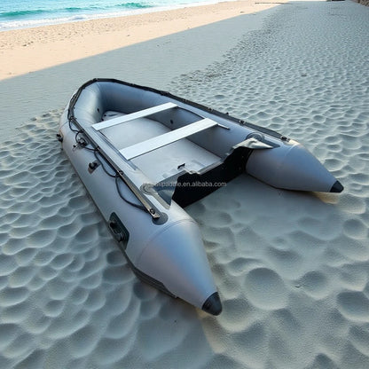 Best Seller 3.6m 4m 5m 6m Inflatable Foldable Fishing Custom PVC Air Deck Aluminum Floor Rowing Rubber Boat for Sale