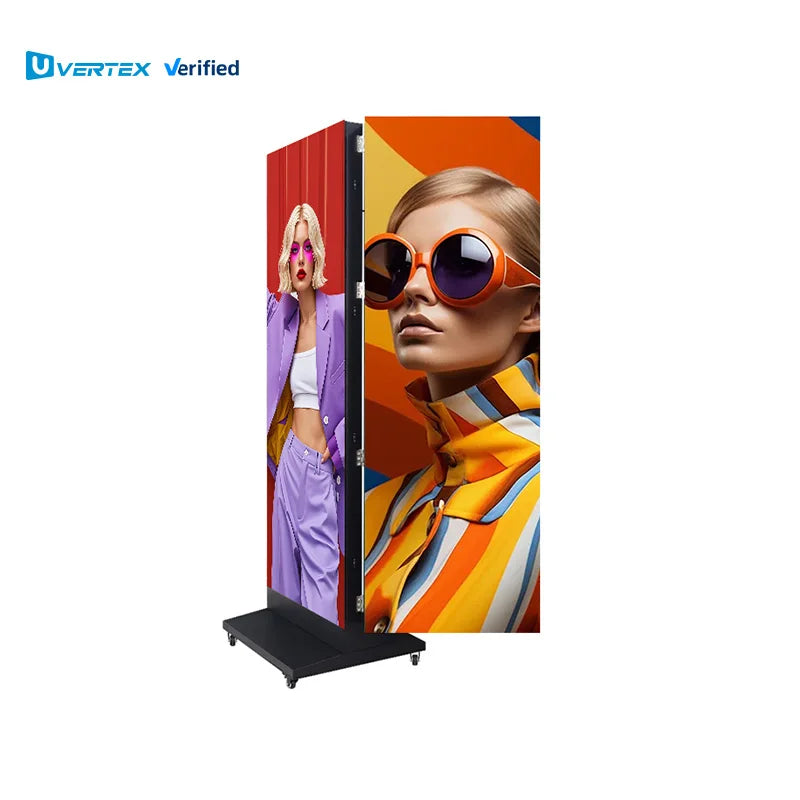 Dingdian Full Color P2.5 Indoor Led Poster Display Screen Wifi USB Floor Standing Led Advertising Digital Poster Display