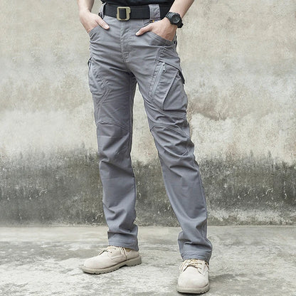 Pantalon cargo imperméable pour homme, jogging militaire masculin, pantalon élastique à poches multiples, grande taille, FjOutdoor