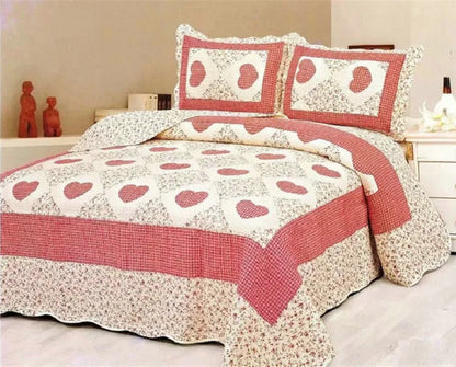 Ensemble de literie en coton, 3 pièces, couvre-lit, couette, Patchwork, style américain