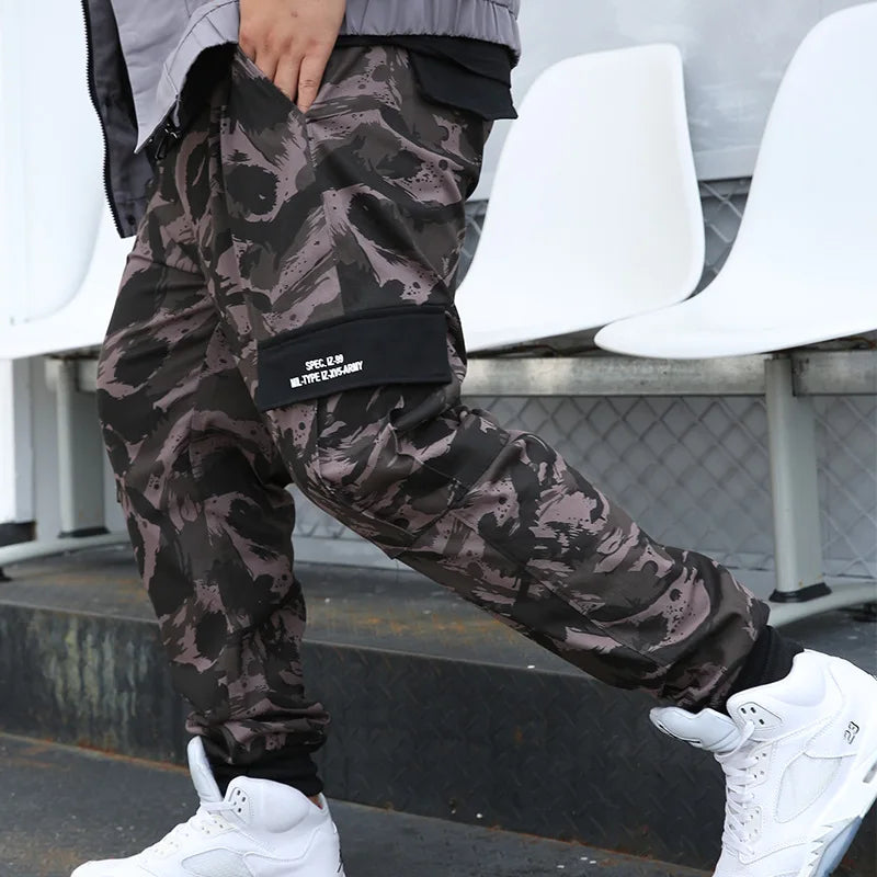 Pantalon cargo camouflage pour homme, grande taille 9xl 8xl, jogging militaire, pantalon pour homme, hip-hop, camouflage, streetwear, pantalon de survêtement en coton