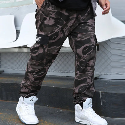 Pantalon cargo camouflage pour homme, grande taille 9xl 8xl, jogging militaire, pantalon pour homme, hip-hop, camouflage, streetwear, pantalon de survêtement en coton