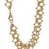 New Design 18mm Cyclone Chain Necklace Stainless Steel Hollow Geometric 18K Gold PVD Plated Round Ball Shape Chemical Molecular