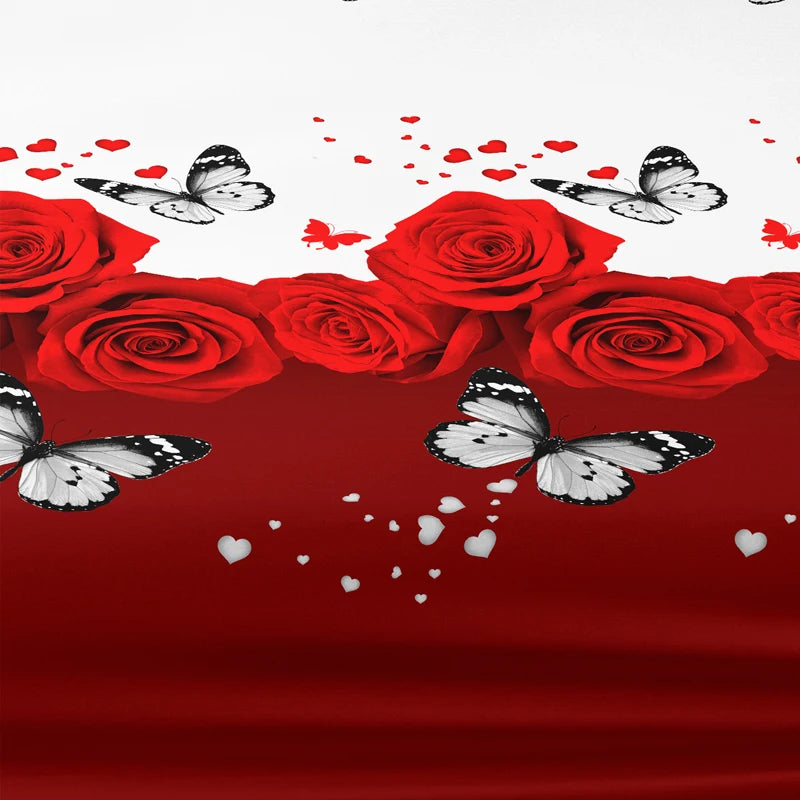 1 drap de lit givré à motif floral et papillon, couvre-lit imprimé pour chambre à coucher, literie (hors taies d'oreiller)