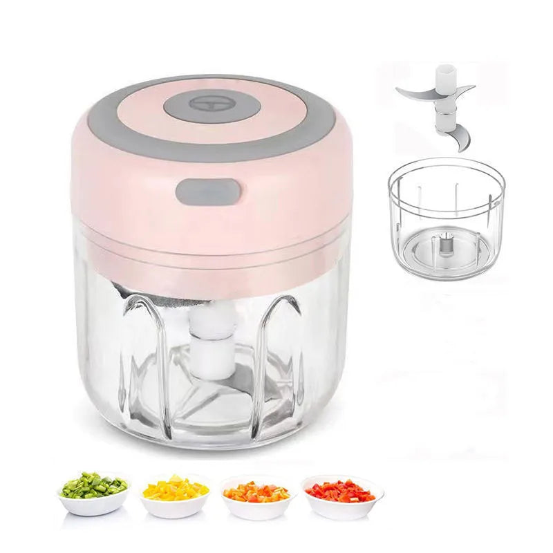 Hachoir à ail électrique de 250ML, hachoir à légumes, hachoir alimentaire, Mini hachoir à oignon USB, petit robot culinaire Portable