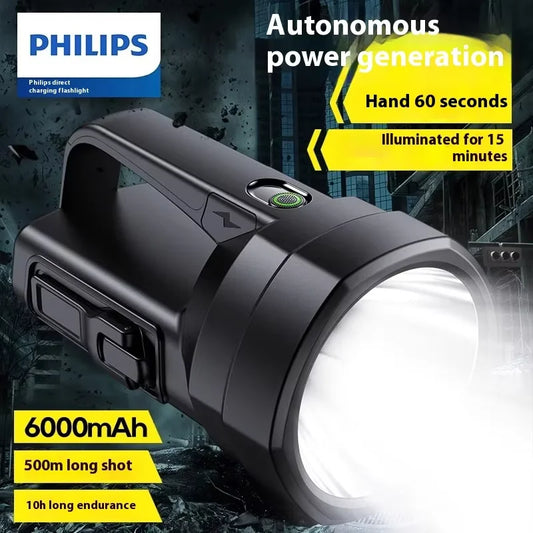 Philips SFL3241 lampe de poche à manivelle Rechargeable portable survie lampe de poche à pression rapide pour l'extérieur, le sport Camping randonnée