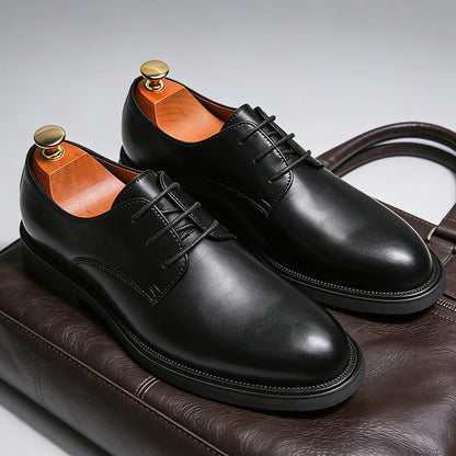 Chaussures habillées classiques pour hommes, chaussures Derby à lacets, chaussures formelles de bureau en cuir, antidérapantes, résistantes à l'usure, chaussures décontractées quotidiennes