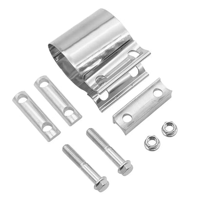 Cerceau de connexion de tuyau d'échappement universel, collier de serrage en acier solide, bande de Joint bout à bout d'échappement en acier inoxydable, accessoires de voiture