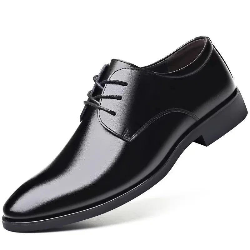 Chaussures en Cuir Respirant pour Homme, Souple, Noir, Astronomique, Décontracté, Printemps et Automne