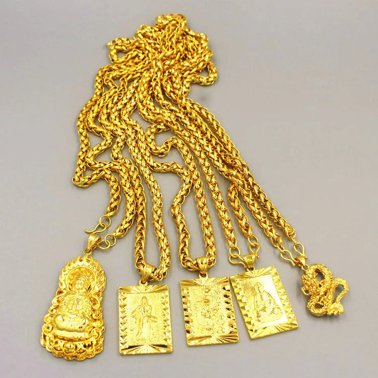 UMQ-Bijoux pendentif en or pur pour homme, Verbena JOwith, Guanyin Dragon, 100% véritable or 24 carats, marque Guan Gong