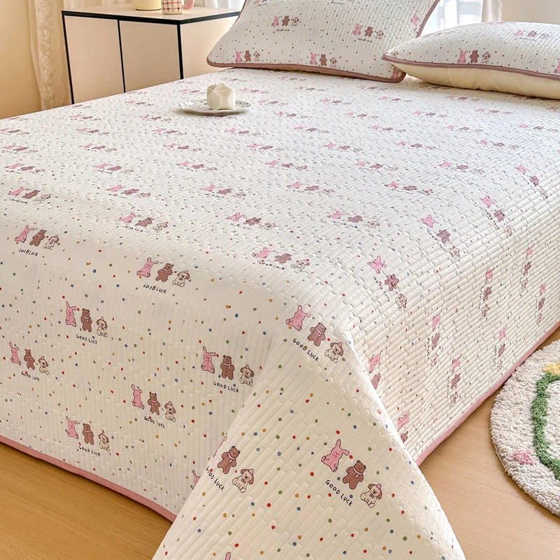 Bonenjoy-Couvre-lit 100% coton, 1 pièce, linge de lit matelassé, drap de lit doux pour la peau, sans taie d'oreiller