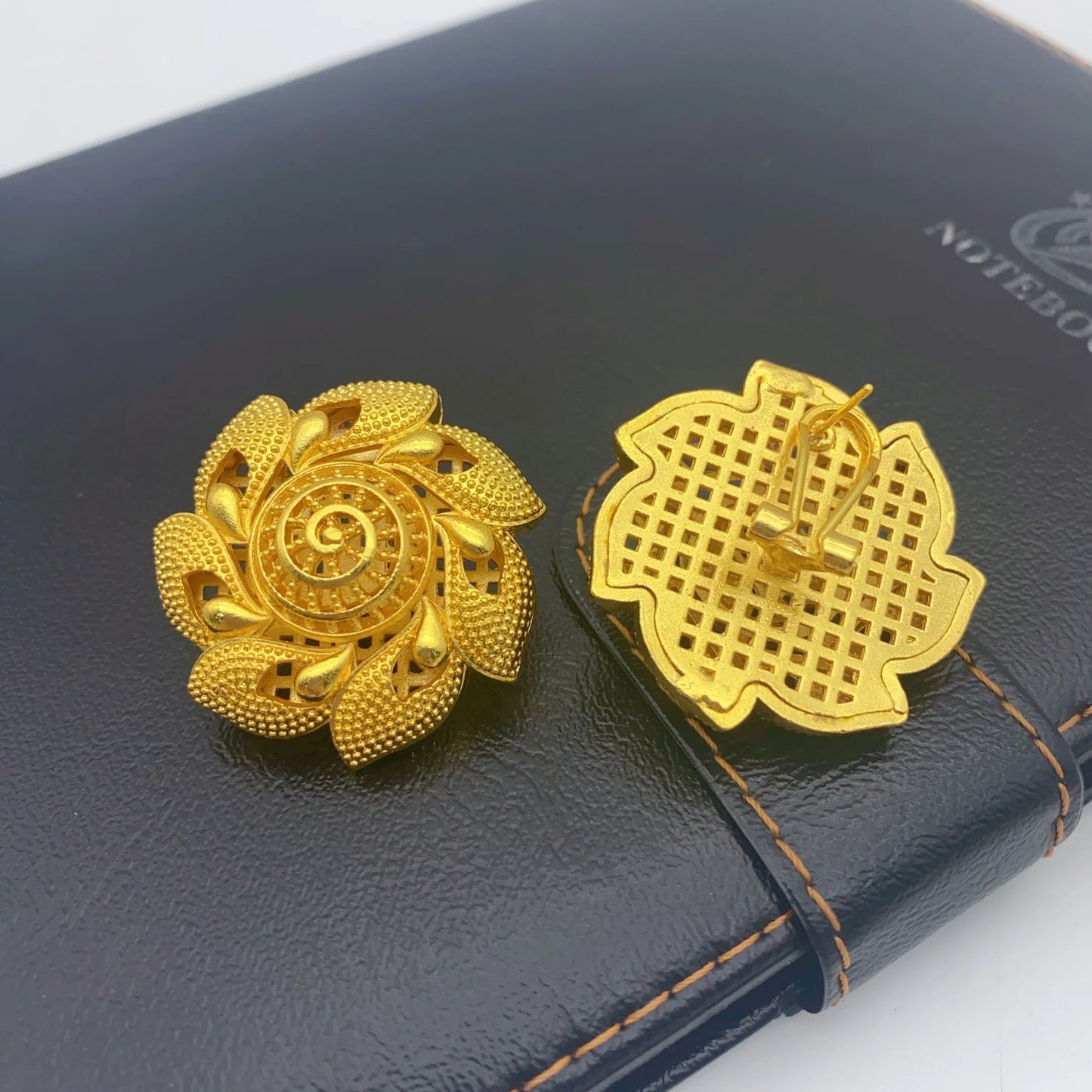 Ensemble de bijoux de mariage éthiopien de luxe pour femmes, couleur or 24 carats, 6 pièces, collier torsadé en forme de fleur de dubaï, cadeau