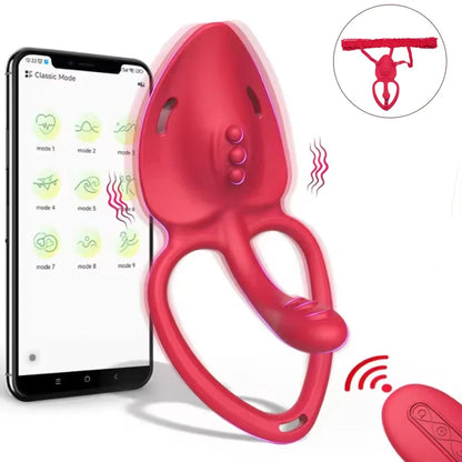 Vibromasseur de culotte portable, anneau de pénis vibrant, télécommande avec application, stimulateur clitoridien, jouets sexuels pour adultes pour femmes et hommes