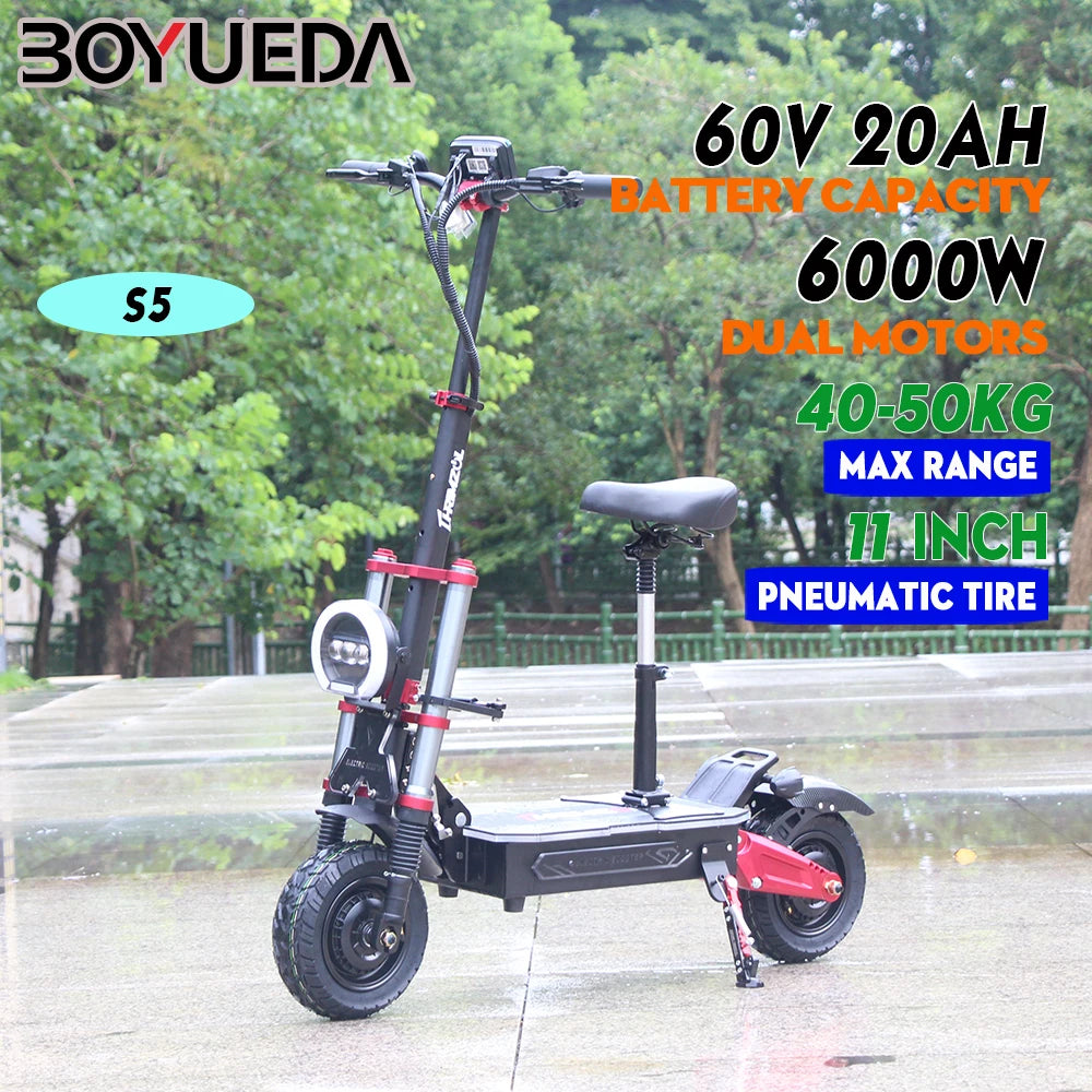 S5 chine 60V18AH-40AH batterie trottinettes électriques sécurité App contrôle NFC clé Scooter électrique pneu silencieux Scooters électriques
