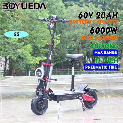 S5 chine 60V18AH-40AH batterie trottinettes électriques sécurité App contrôle NFC clé Scooter électrique pneu silencieux Scooters électriques