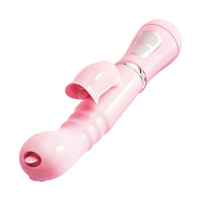 Lapin G Spot gode vibrateur Clitoris stimulateur pénis Anal Double pénétration langue léchage Double tige jouet sexuel pour femmes adultes