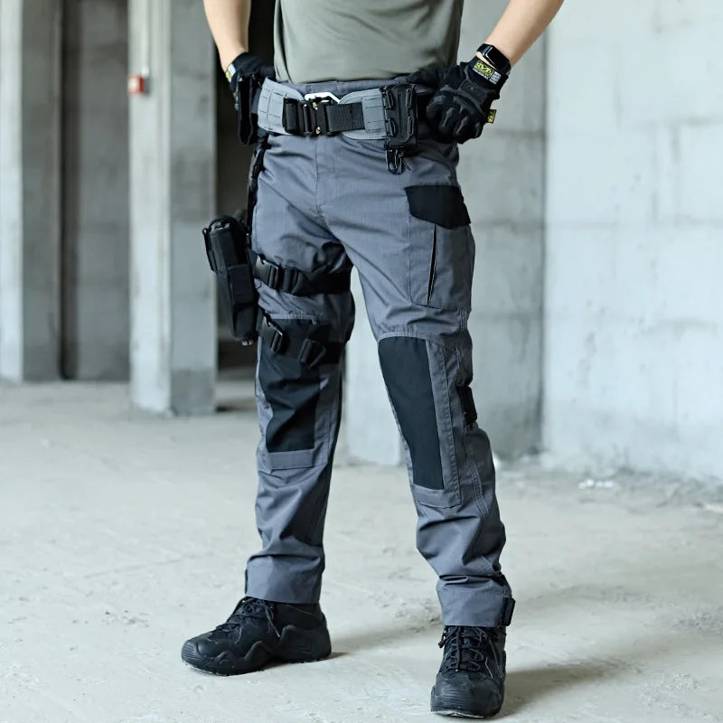 Pantalon cargo tactique militaire pour homme, pantalon d'entraînement militaire, multi-poches, résistant à l'usure, imperméable, pantalon décontracté de randonnée pour homme