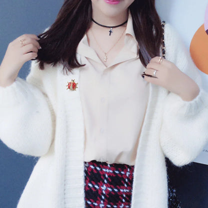 Yhpup Bracelet manchette en bambou en acier inoxydable avec texture métallique plaqué imperméable ou 18 carats Bijoux fantaisie pour femme