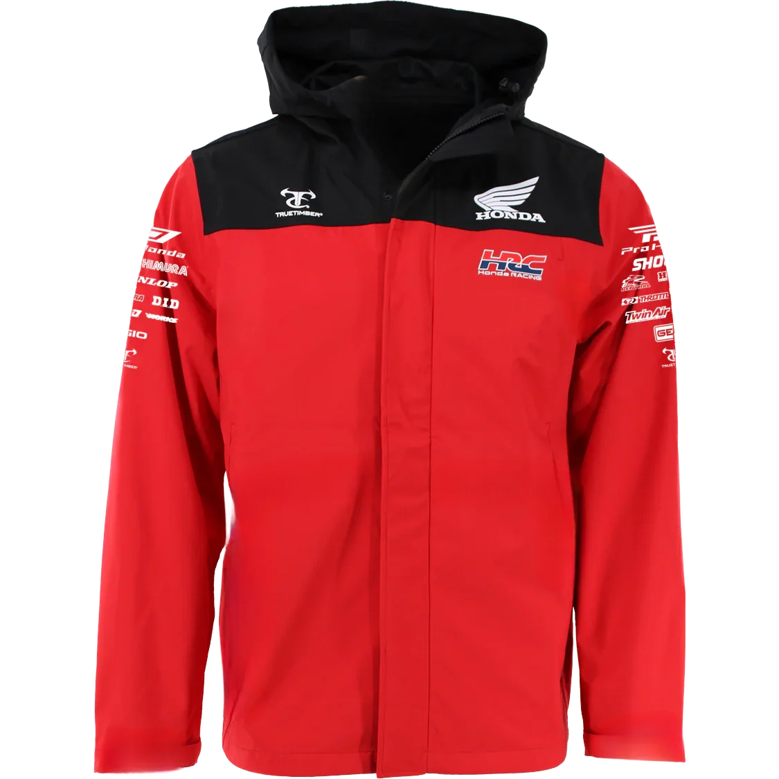 Honda TrueTimber Veste coupe-vent légère rouge et noire pour hommes et femmes HRC Vêtements de cyclisme en plein air HONDA MOTO Moto Jack