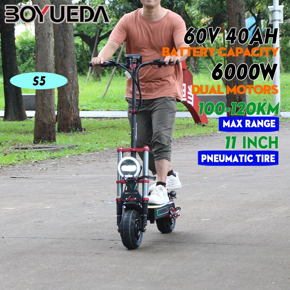 S5 chine 60V18AH-40AH batterie trottinettes électriques sécurité App contrôle NFC clé Scooter électrique pneu silencieux Scooters électriques