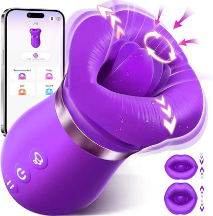 Vibromasseur à succion pour femme, léchage de langue, stimulateur de Clitoris Oral et de mamelon, contrôle par application, jouets sexuels vibrants sous vide pour Couples