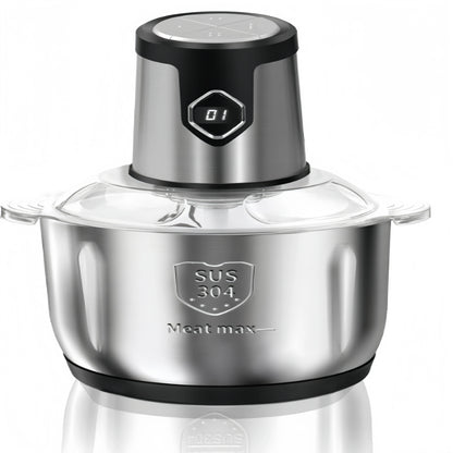 Hachoir à viande multifonctionnel 5L 500W en acier inoxydable, machine de cuisine, broyeur, 4 étapes, viande/légumes/puisse hachée