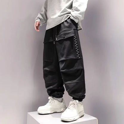 Pantalon cargo coréen pour hommes, streetwear japonais, survêtement surdimensionné, Harajuku, jogging décontracté, pantalon tendance Kpop, hip hop