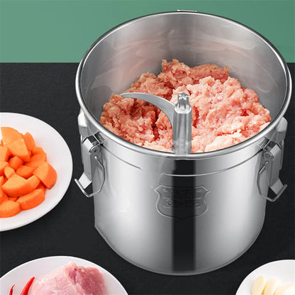 Hachoir à viande électrique 16L, grande capacité, haute puissance, en acier inoxydable