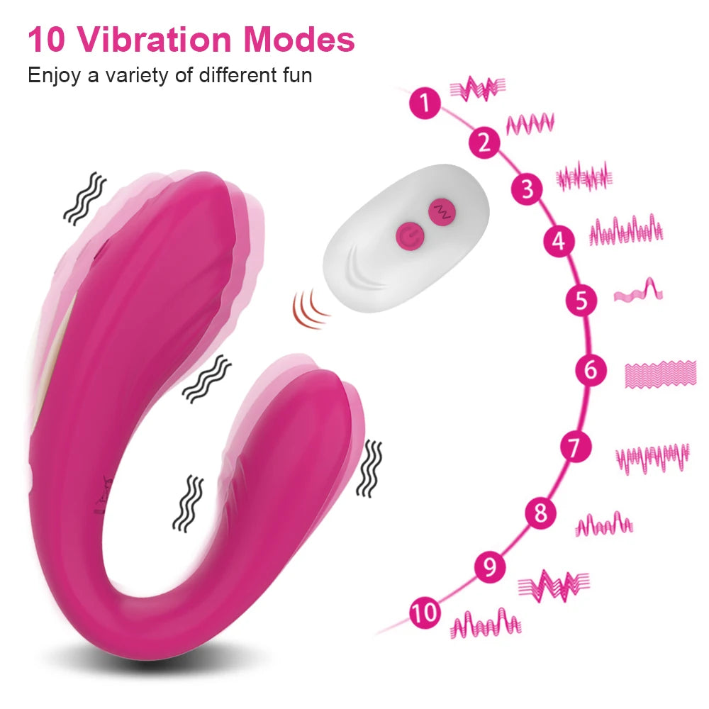 Vibromasseur de Type U télécommandé pour femmes, stimulation du Clitoris, point G, Massage vaginal, Masturbation féminine, jouets sexuels pour Couple