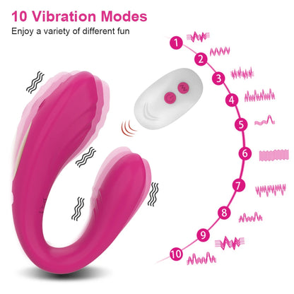 Vibromasseur de Type U télécommandé pour femmes, stimulation du Clitoris, point G, Massage vaginal, Masturbation féminine, jouets sexuels pour Couple
