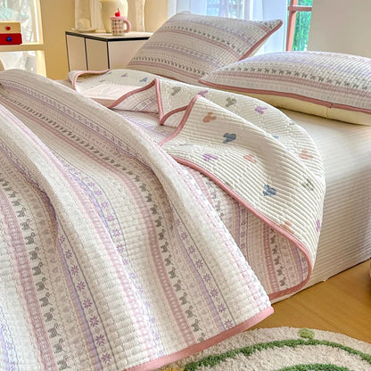 Bonenjoy-Couvre-lit 100% coton, 1 pièce, linge de lit matelassé, drap de lit doux pour la peau, sans taie d'oreiller