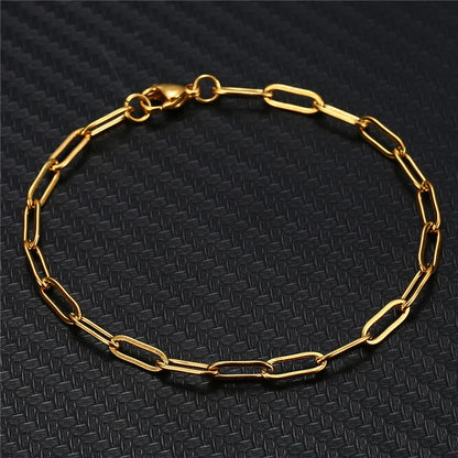 Collier ras du cou en acier inoxydable couleur or pour femmes, style hip-hop, punk, chaîne courte à maillons, bijoux pour femmes, Collares de Moda 2024