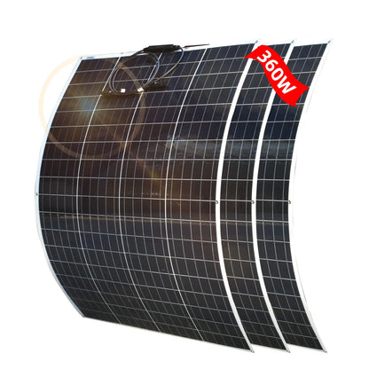 Panneaux solaires 18 V 125 W 250 W 375 W 500 W, flexibles, minicellules pour chargeur de batterie 12 V/24 V, kits maison 1 000 W, camping-car, bateau