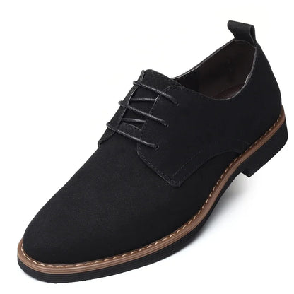 Oxfords-Chaussures provoqué en cuir suédé pour hommes, baskets décontractées, mocassins de marque de luxe, chaussures derby plates classiques