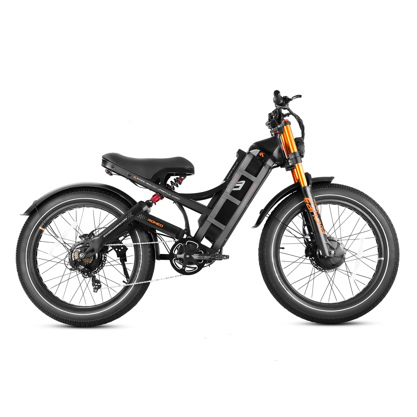 Fat Tire Electric Mountain Bicycle F26 20*4-Inch 48V-15.6AH Full Suspension Electric Bike Off Road for Adults EU Warehouse