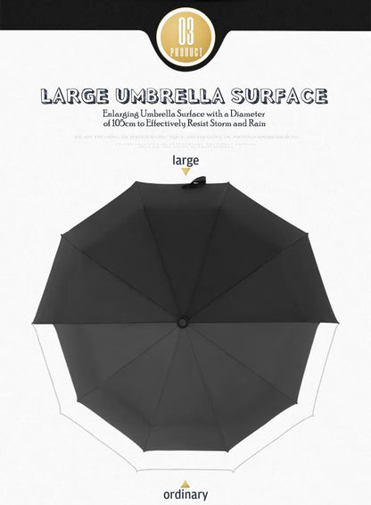 Parapluie coupe-vent double couche résistant entièrement automatique pluie hommes femmes 10K mâle grand parapluies parasol