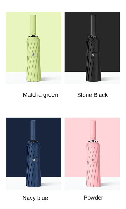 Parapluie anti-tempête 80 Bone pour hommes et femmes, pliage automatique, grand parapluie coupe-vent imperméable, parapluies anti-ultraviolets