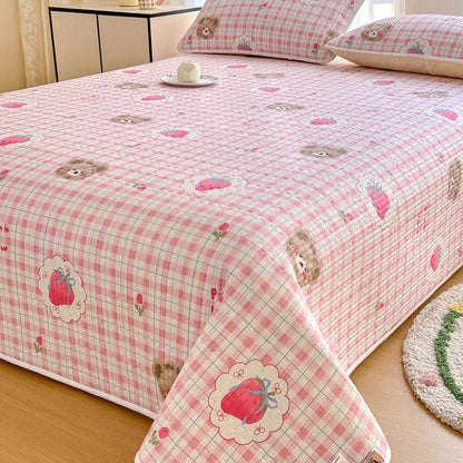 Bonenjoy-Couvre-lit 100% coton, 1 pièce, linge de lit matelassé, drap de lit doux pour la peau, sans taie d'oreiller