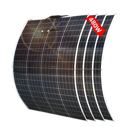 Panneaux solaires 18 V 125 W 250 W 375 W 500 W, flexibles, minicellules pour chargeur de batterie 12 V/24 V, kits maison 1 000 W, camping-car, bateau